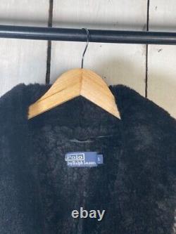 Polo Ralph Lauren L/XL 1990s Shearling Fur Leather RRL Western Coat Jacket