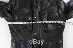 Polo Ralph Lauren Leather Jacket Black Biker M Medium $900 Mens