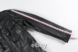 Polo Ralph Lauren Leather Jacket Black Biker M Medium $900 Mens