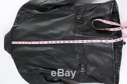 Polo Ralph Lauren Leather Jacket Black Biker M Medium $900 Mens