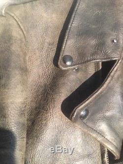 Polo Ralph Lauren Leather Motorcycle Jacket Mens Size Extra Large (XL) Perfect