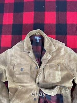 Polo Ralph Lauren M/L Leather RRL Western Type 3 Hunting Biker Trucker Jacket