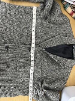 Polo Ralph Lauren Medium Blazer Jacket Grey Herringbone Tweed Gents Coat RRL 42R