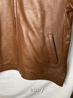 Polo Ralph Lauren Men's XL Leather Jacket Coat XL Cotton lined