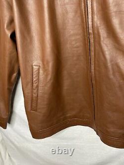 Polo Ralph Lauren Men's XL Leather Jacket Coat XL Cotton lined