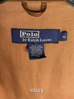 Polo Ralph Lauren Men's XL Leather Jacket Coat XL Cotton lined