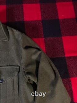 Polo Ralph Lauren S/M 1990s RRL Mackinaw Wool Western Hunting Military Jacket