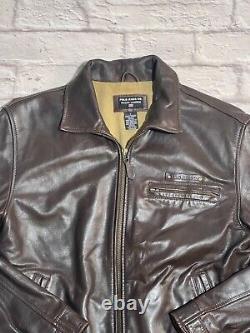 Polo Ralph Lauren S/M Leather 90s RRL Military Motorcycle/Biker Hunting Jacket