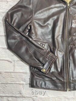 Polo Ralph Lauren S/M Leather 90s RRL Military Motorcycle/Biker Hunting Jacket