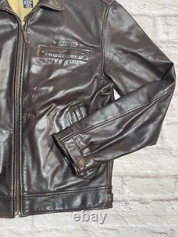 Polo Ralph Lauren S/M Leather 90s RRL Military Motorcycle/Biker Hunting Jacket