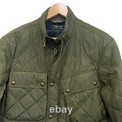 Polo Ralph Lauren Southburby Quilted Bike Jacket Men's Size Medium Plaid Lined