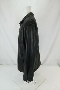 Polo Ralph Lauren Vintage Black Mens Soft Leather Jacket Large