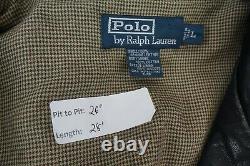 Polo Ralph Lauren Vintage Black Mens Soft Leather Jacket Large