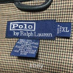 Polo by Ralph Lauren Men's Leather Bomber Jacket Coat Size XL Dark Brown