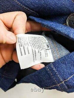 Prada Miu Miu Cat Patch Denim Jacket Indigo Blue Cropped Sz 36 It