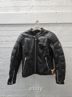 Pre-owned Icon Tuscadero Motorcycle Jacket Leather Nylon armor Motor Sz XL