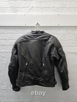 Pre-owned Icon Tuscadero Motorcycle Jacket Leather Nylon armor Motor Sz XL