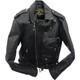 Putnam Leather Gold Motorcycle Jacket Mens 42 / M Biker Vintage Black Moto PLG