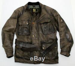RARE Belstaff Panther 1966 Leather Biker Jacket MADE IN ITALY Size XL Roadmaster