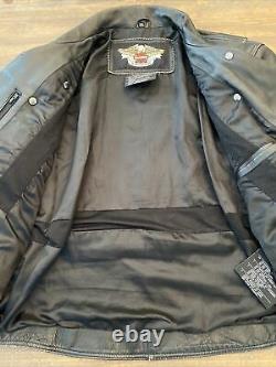 RARE Harley Davidson Men's FORCE Leather Jacket 2XL 97072-06VM Black Eagle