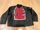 RARE Max USA Black Leather Motorcycle Jacket With Patches 4x Italian Leather