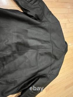 RARE Max USA Black Leather Motorcycle Jacket With Patches 4x Italian Leather