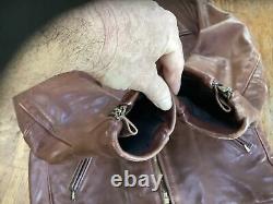 RARE! Mens 44 VANSON HORSEHIDE Leather Moto Jacket AERO STYLE Enfield 6 Lbs