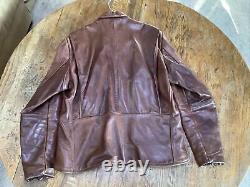 RARE! Mens 44 VANSON HORSEHIDE Leather Moto Jacket AERO STYLE Enfield 6 Lbs