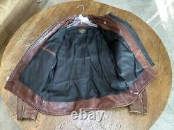 RARE! Mens 44 VANSON HORSEHIDE Leather Moto Jacket AERO STYLE Enfield 6 Lbs
