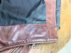 RARE! Mens 44 VANSON HORSEHIDE Leather Moto Jacket AERO STYLE Enfield 6 Lbs