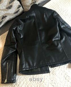 RARE Rag & Bone x Schott Collaboration Black Cafe Racer Jacket, Sz M