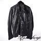 RARE Rick Owens Leather Asymmetrical Flannel Lined Motorcycle Jacket Coat 44 NR
