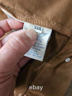 RARE! Robins Jeans SUEDE Jacket Western Motorcycle + 44x34 PANTS 3XL