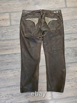 RARE! Robins Jeans SUEDE Jacket Western Motorcycle + 44x34 PANTS 3XL