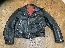RARE! VTG 1950s Harley Davidson Cycle Champ BUCO Horsehide Leather Jacket NR
