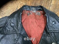 RARE! VTG 1950s Harley Davidson Cycle Champ BUCO Horsehide Leather Jacket NR