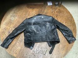 RARE! VTG 1950s Harley Davidson Cycle Champ BUCO Horsehide Leather Jacket NR