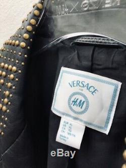 RARE! Versace X H&M Black Biker Jacket Size XL / Extra Large