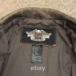RARE Vintage Harley-Davidson Freedom Leather Jacket Black Distressed L