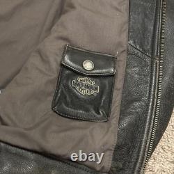 RARE Vintage Harley-Davidson Freedom Leather Jacket Black Distressed L