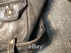 RARE Vintage WOMENS 40's BUCO HORSEHIDE D POCKET Leather Motorcycle Jacket J12