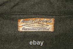 RARE Vtg 40s Seattle Woolen Co. Wool Cruiser 44 Filson Style Hunting Jacket