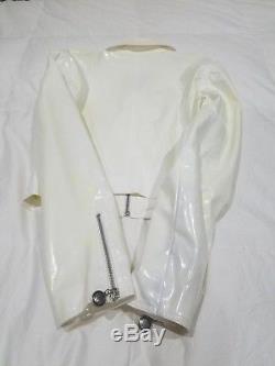 REDUCED PRICE! MOSCHINO RARE VINTAGE White+Yellow Patent Leather Jacket