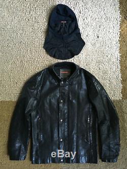 REDUCED! Rare Prada Mens Leather Biker/Scooter Jacket (+ unused balaclava)