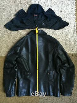 REDUCED! Rare Prada Mens Leather Biker/Scooter Jacket (+ unused balaclava)