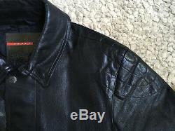 REDUCED! Rare Prada Mens Leather Biker/Scooter Jacket (+ unused balaclava)