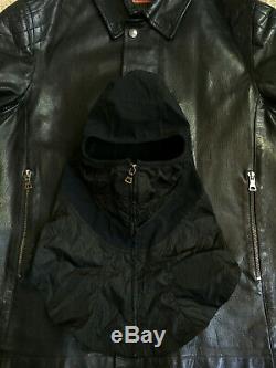 REDUCED! Rare Prada Mens Leather Biker/Scooter Jacket (+ unused balaclava)