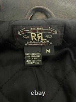 RRL Ralph Lauren Medium Cowboy Jacket Leather Moto Ranch Rugged VTG Polo