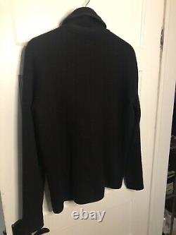 RRL Ralph Lauren Small Black Fleece Utility Jacket Sweater