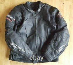RST Blade Black Motorbike Motorcycle Leather Jacket Size UK 50, EU 60